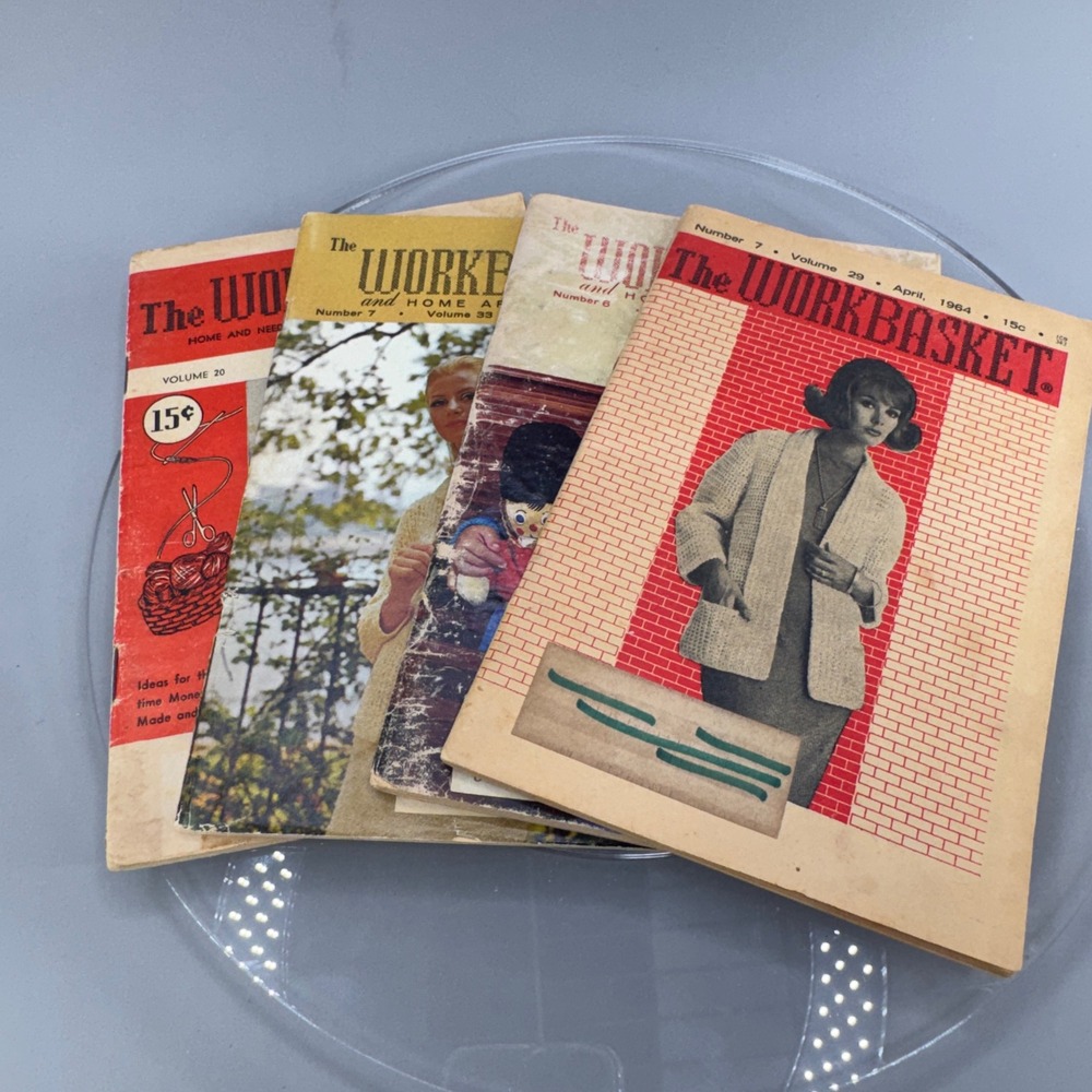 The Workbasket Magazine Lot 4 1954-1969 Multi Vintage Needlecraft Patterns